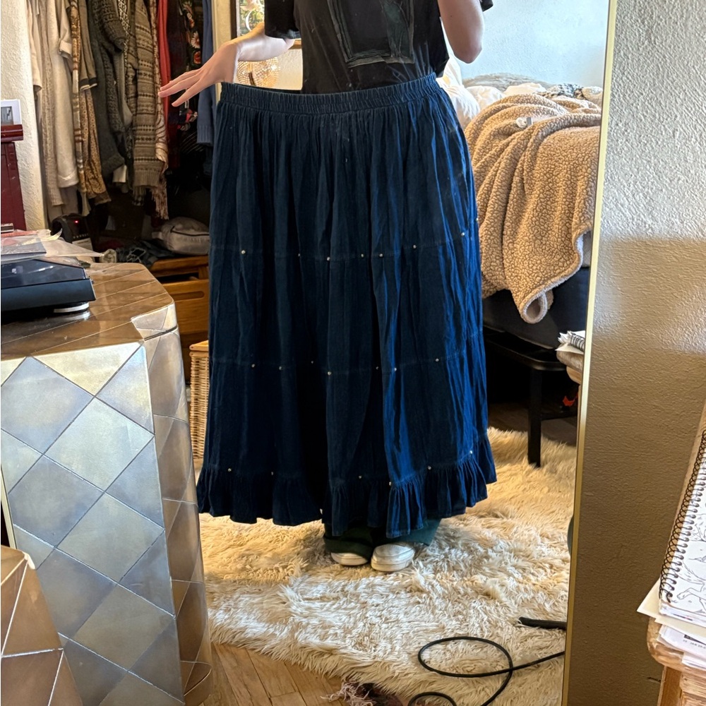 Beautiful Denim Southwestern Style Studded skirt